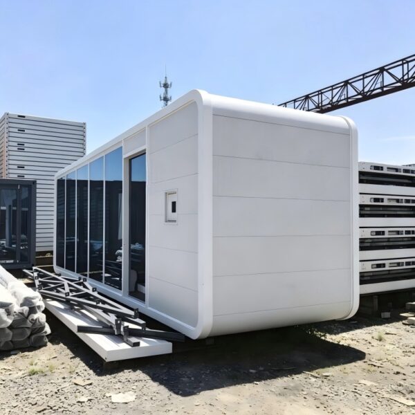主图 Apple Cabin (3) Apple Cabin Prefabricated House OEM – Galvanized Steel Frame, Metal Carved Panels, Thermally Broken Aluminum Windows